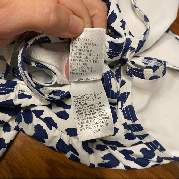 NEW Athena One Piece Swimsuit Blue Leopard Plunge Strappy Corset Back Leopard 8 - Picture 3 of 11